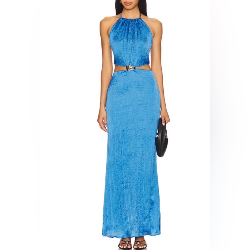 Baobab Blue Cutout Maxi Dress